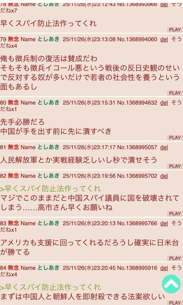 【朗報】ふたば愛国者🇯🇵「徴兵制復活してくれ！中国と戦いたい」
