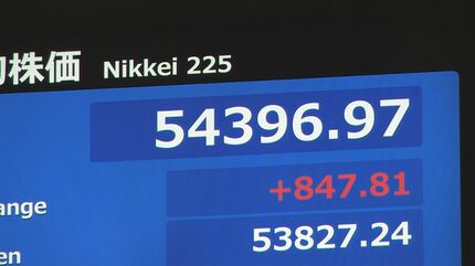 【経済】日経平均　初の5万4000円台を突破　 一時800円以上値上がり