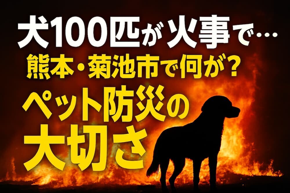 【熊本】住宅と犬舎が全焼　イヌ１００匹死ぬ