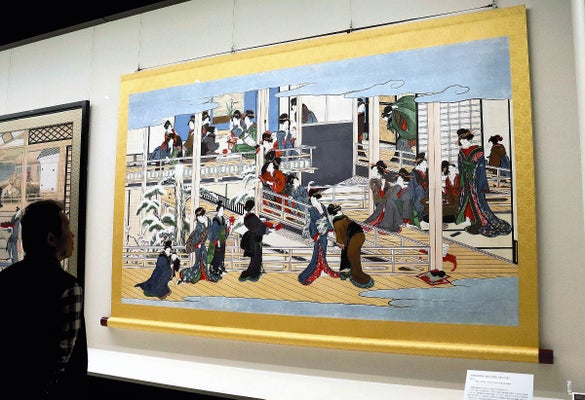 【浮世絵】喜多川歌麿の肉筆画「深川の雪」、国外流出危機を回避…香港での競売で日本のコレクターが１１億円で落札