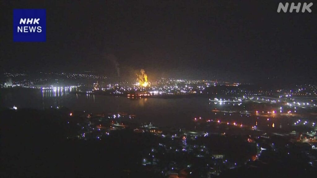 室蘭 日本製鉄の製鉄所で爆発 火災発生し消火活動続く