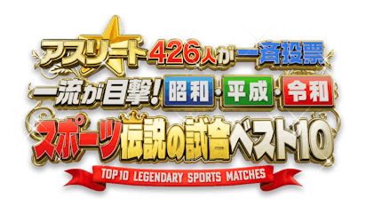 【テレ東】スター５００人が一斉投票！一流が目撃！昭和・平成・令和スポーツ伝説の試合ベスト１０