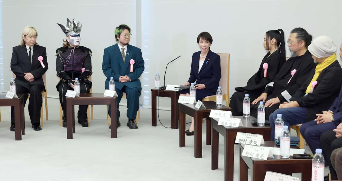 映画や音楽振興へ意見交換　高市早苗首相、海外展開支援狙い　押井守氏や村上隆氏　こっちのけんと氏　デーモン閣下さんら出席