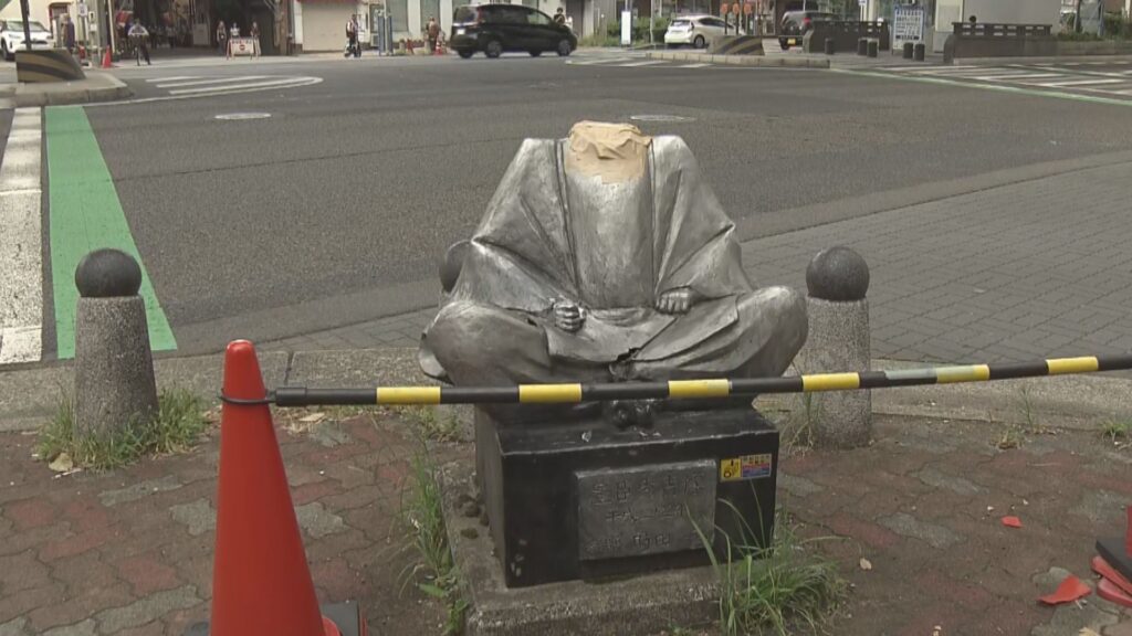 首を折られた豊臣秀吉像　愛媛県警の警察官らが関与か　出張で愛知を訪れる　容疑固まり次第、書類送検へ