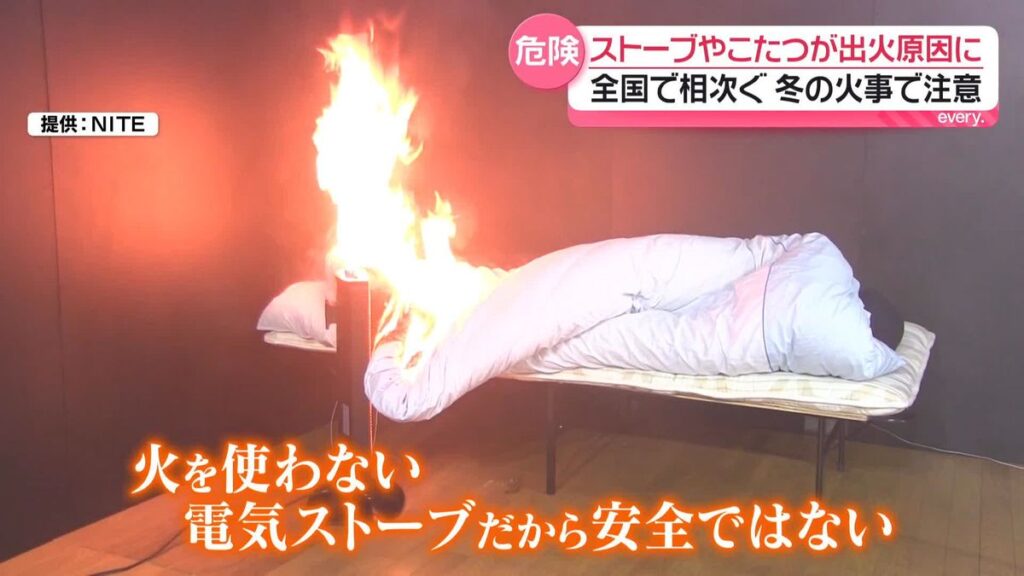 【危険】ストーブ火災の死者急増　こたつを使う時の“落とし穴”も　冬ならではの火事に注意