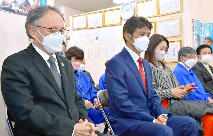 【速報】名護市長選、自公国維推薦の現職が圧勝　「オール沖縄」候補破る