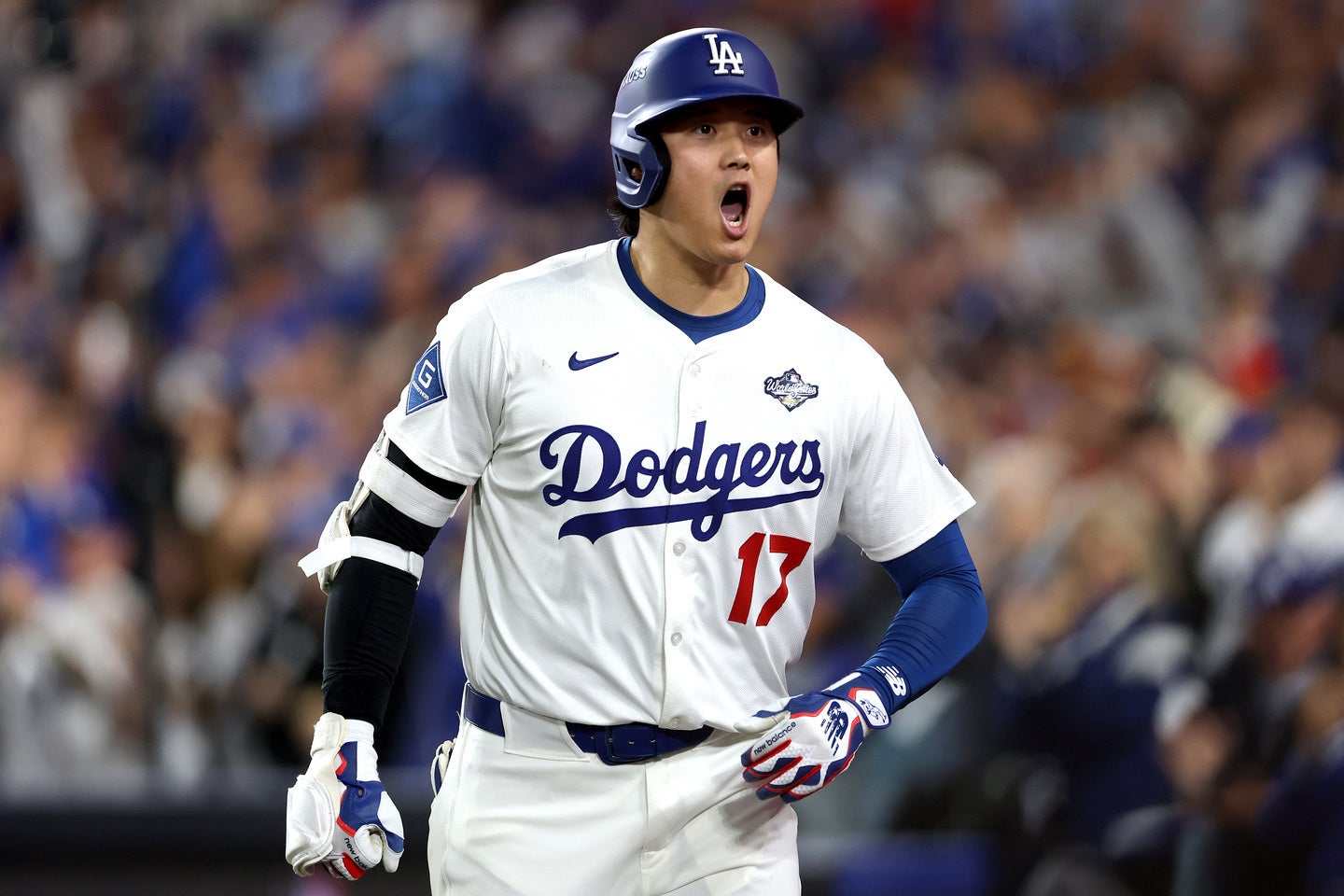 【MLB】大谷翔平、ワールドシリーズで新たな伝説… 2本塁打含む1試合4長打 4打席連続の申告敬遠 PS新記録となる1試合9出塁