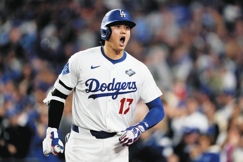 【MLB】大谷翔平、歴史的大暴れ！  2本塁打で4連続長打　ワールドシリーズ1試合4長打は119年ぶり2人目