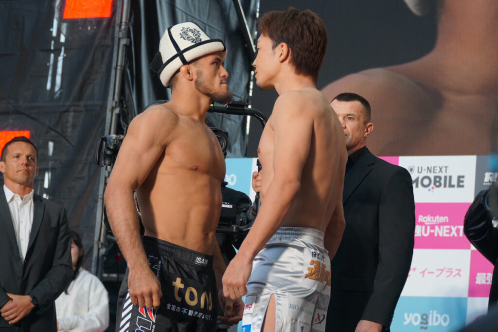 【RIZIN】朝倉未来、計量クリアで宣言「ド派手にKO」　シェイドゥラエフと20秒フェイスオフで火花、決戦ボディーに六本木大歓声