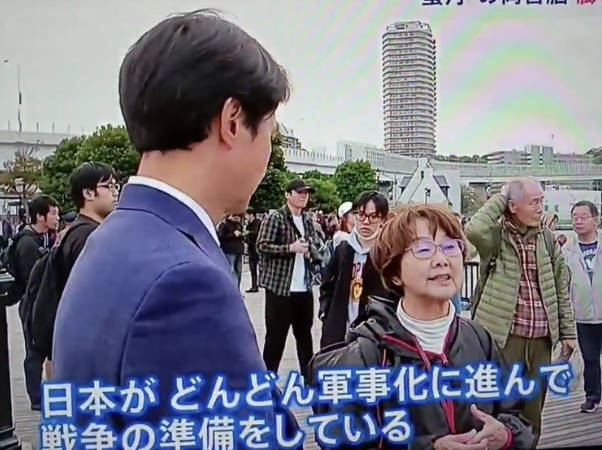 【報道特集】通りすがりのプロ市民「日本がどんどん軍事化に進んで戦争の準備をしている」