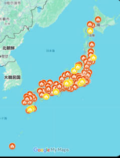 【日本国内のイスラム施設】モスク・マスジド・イスラーム文化センター等を整理すると、全国225か所以上に「イスラム施設」が確認される（モスクは約150か所）