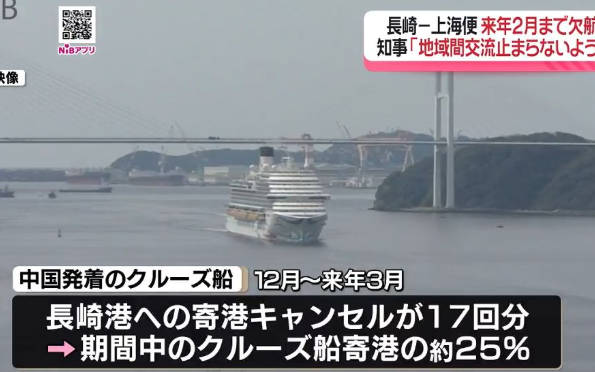 【朗報】中国発クルーズ17隻がキャンセル、上海便は2月まで全欠航　高市総理発言の「余波」か