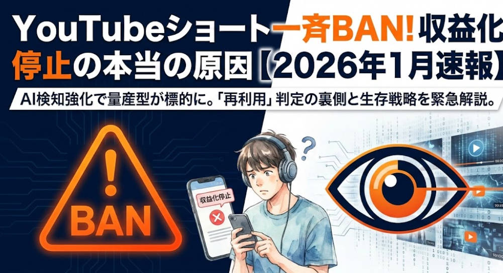 「朝起きたら収益ゼロ😭」ユーチューブがクリーン化作戦！規約違反アカウントを次々と処分