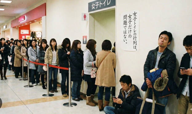 【朗報】国交省女子トイレの混雑解消に本気「これから作る場合は男性・器6：女性・器10とする」