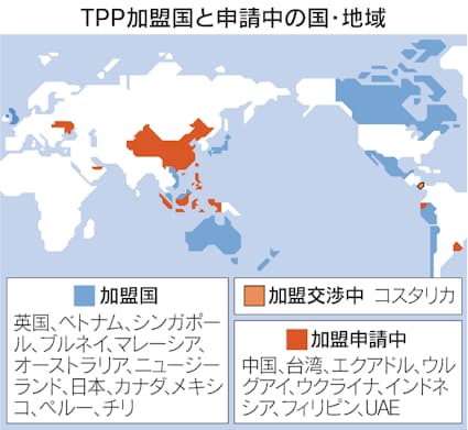 TPP、フィリピンとUAEが加盟申請　韓国も加盟を検討