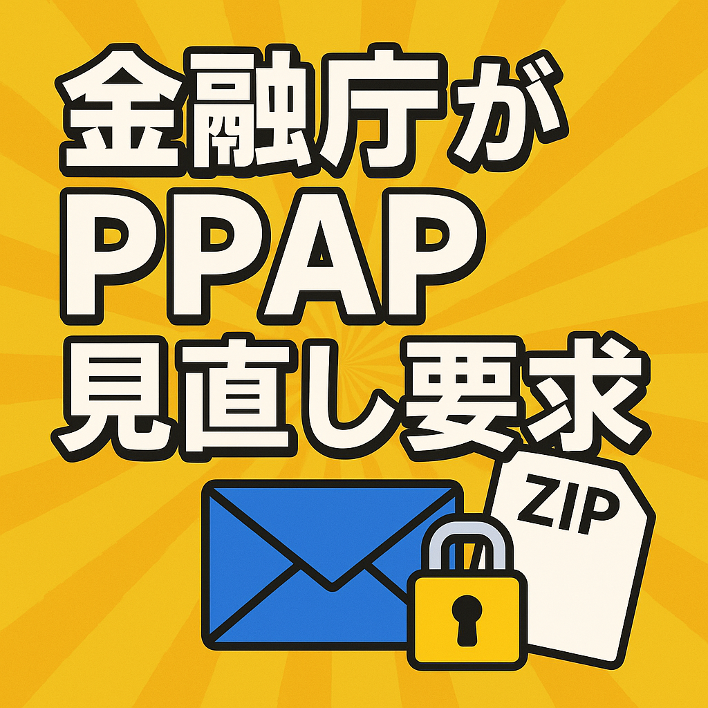 金融庁「ZIPのパスワード別送意味ないです」